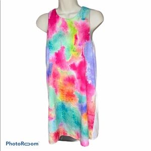 Fabrik Tie Dye Colorful Summertime Shift Dress size Small